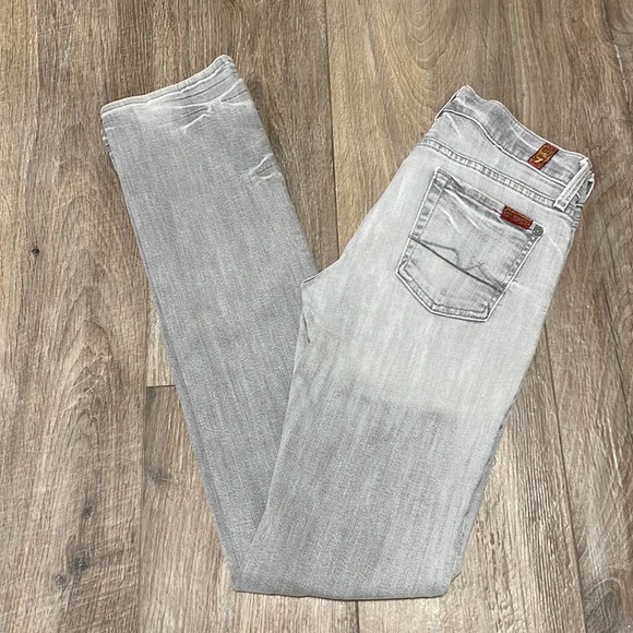 7 FOR ALL MANKIND Y2K low rise STRAIGHT Leg jeans - washed grey - Picture 8 of 8